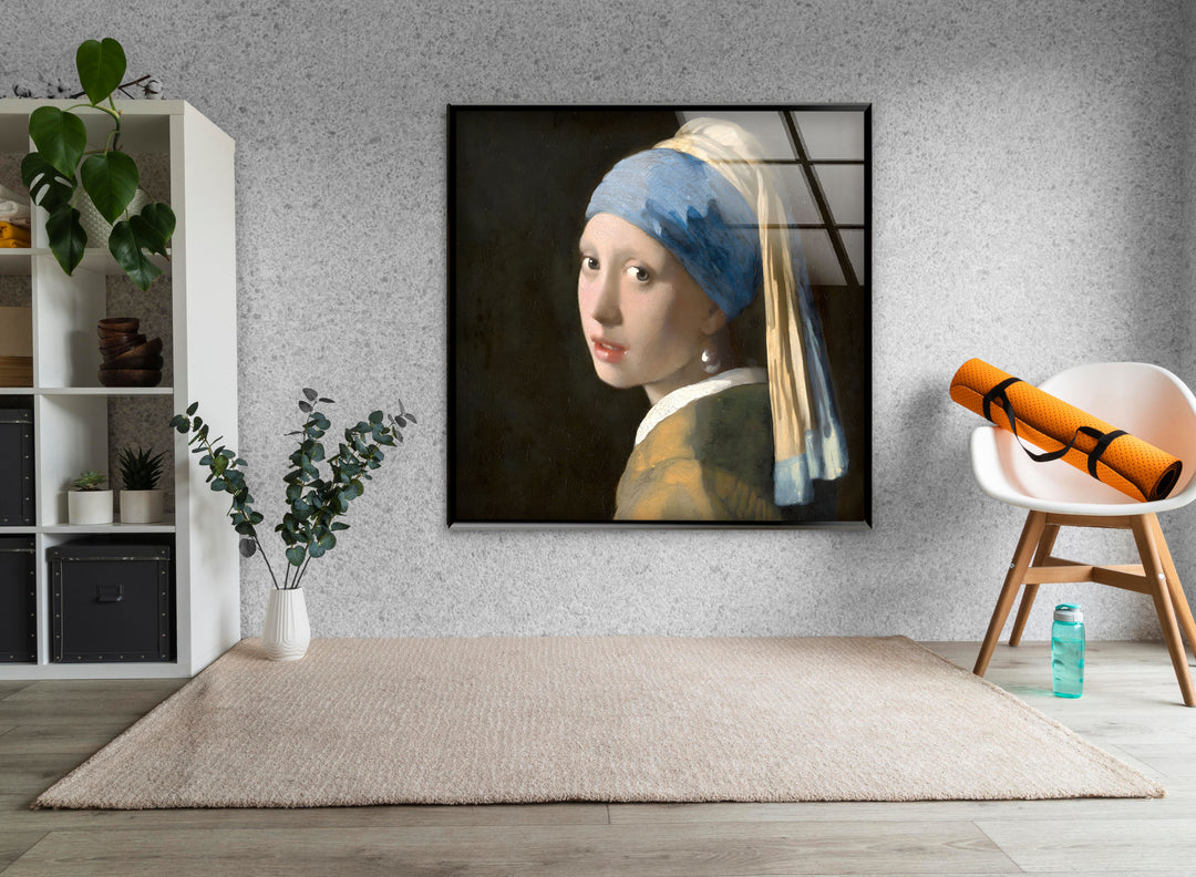 Girl with Pearl Earrings Johannes Vermeer Glass Wall Art glass photo prints, glass picture prints
