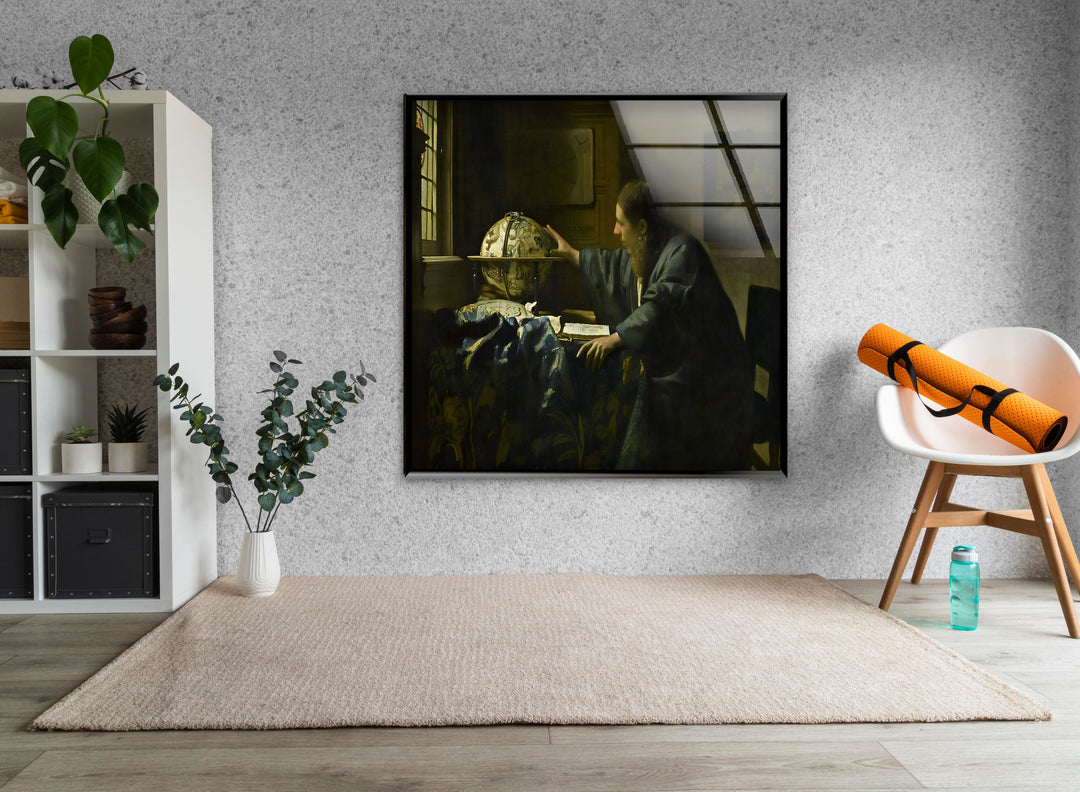 The Astronomer Johannes Vermeer Glass Wall Art glass photo prints, glass picture prints
