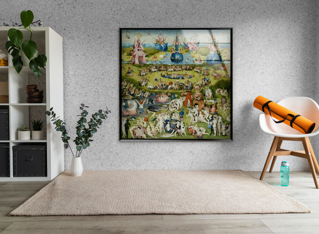 The Garden of Earthly Delights Hieronymus Bosch Glass Wall Art  glass photo prints, glass picture prints
