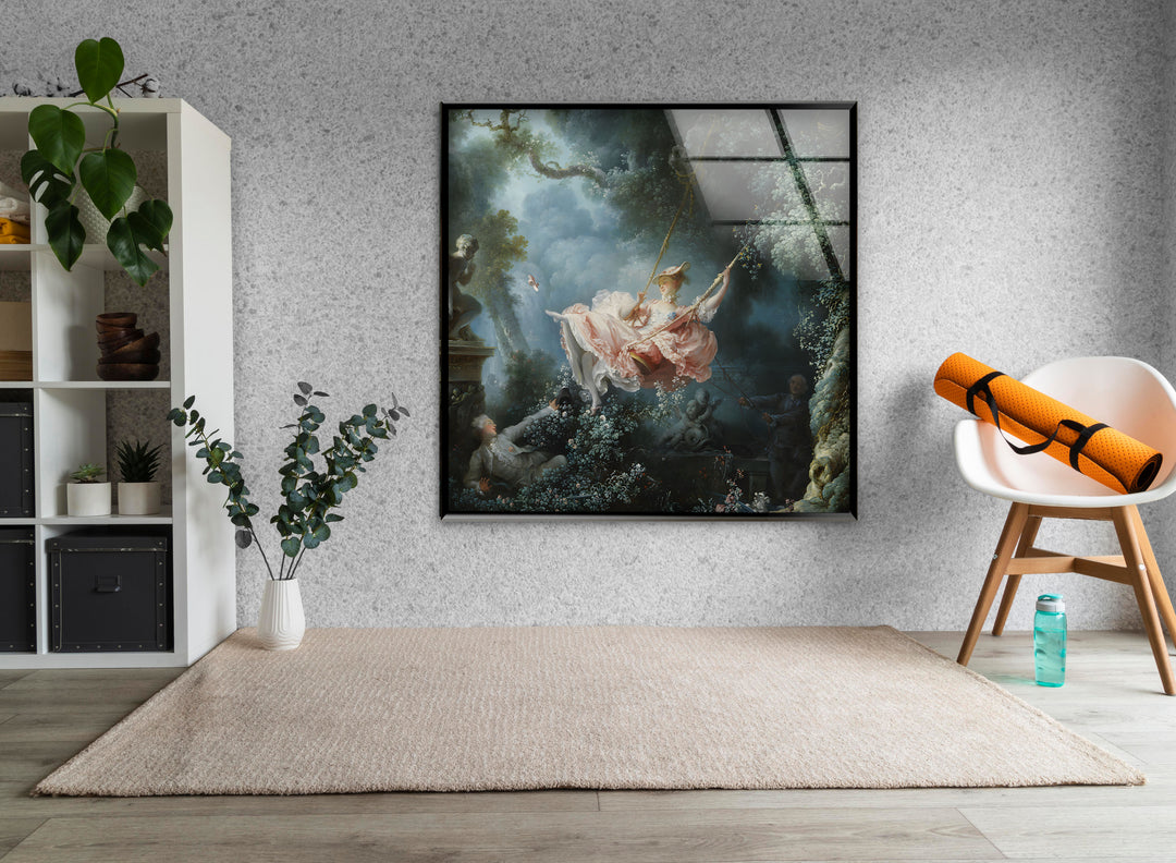 The Swing Jean-Honoré Fragonard Glass Wall Art glass pictures for Wall, glass prints wall art
