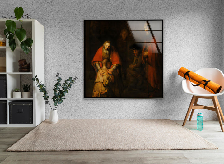 Return of the Prodigal Son Rembrandt Glass Wall Art glass image printing, glass prints from photos
