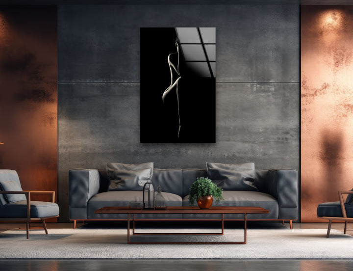 Erotic paintings and nude artwork showcased in sleek wall art
