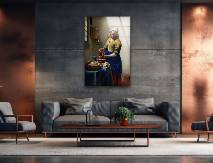 The Milkmaid Johannes Vermeer Glass Wall Art art glass wall art, glass wall art pictures
