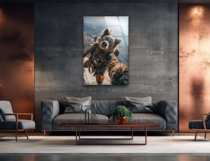 Cool Bear Tempered Glass Wall Art - MyPhotoStation