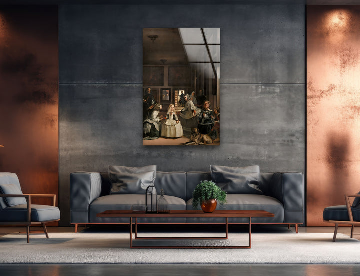 Las Meninas Diego Velázquez Glass Wall Art photo print on glass, prints on glass wall art
