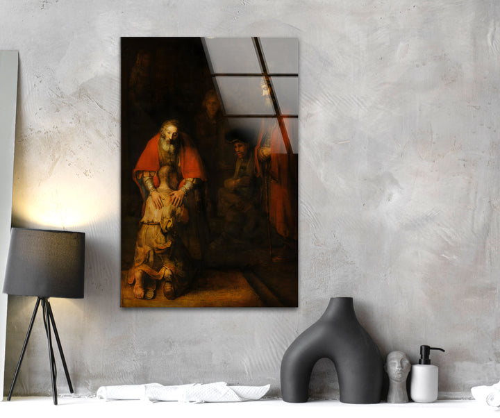 Return of the Prodigal Son Rembrandt Glass Wall Art large glass photo prints, glass wall photos
