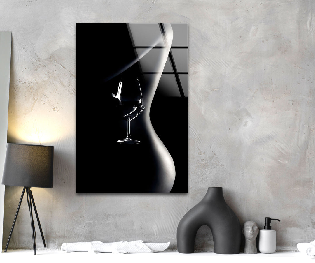 Erotic paintings and nude artwork showcased in sleek wall art
