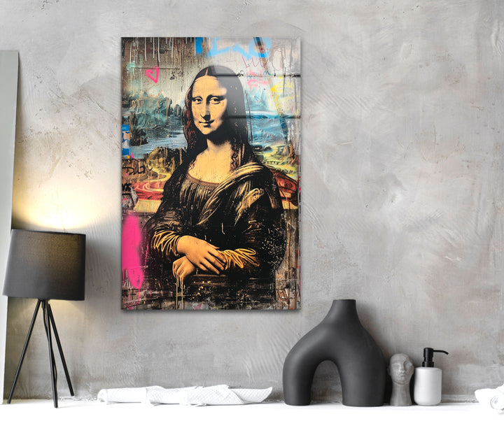 Mona Lisa Pop Art Glass Wall Art glass image printing, glass prints from photos