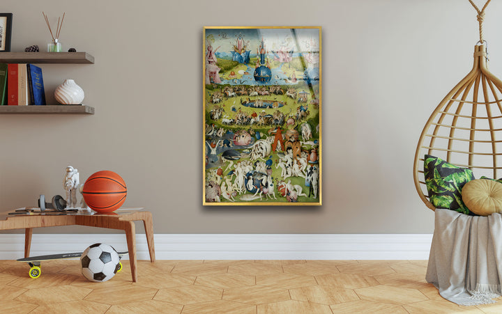 The Garden of Earthly Delights Hieronymus Bosch Glass Wall Art  large glass photo prints, glass wall photos
