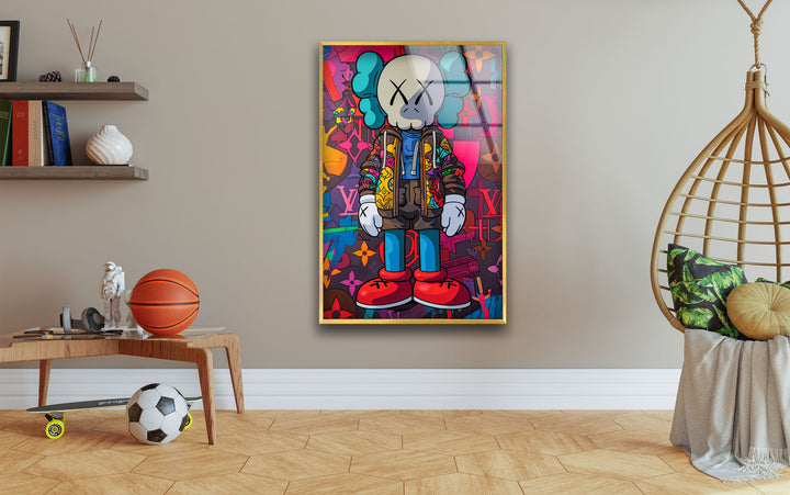 Kaws Colored Glass Wall Art stained glass wall art, stained glass wall decor