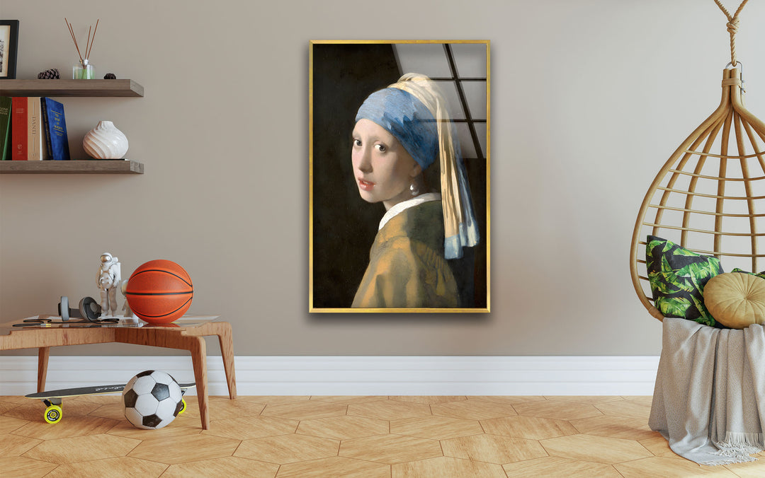 Girl with Pearl Earrings Johannes Vermeer Glass Wall Art stained glass wall art, stained glass wall decor
