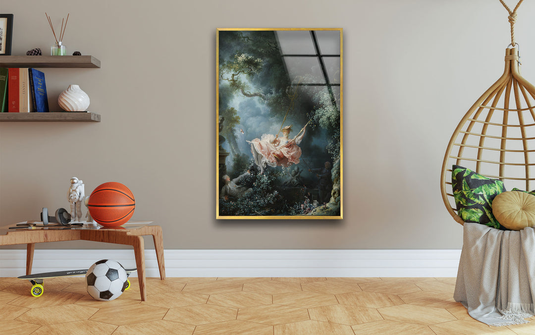 The Swing Jean-Honoré Fragonard Glass Wall Art picture on glass wall art, photos printed on glass
