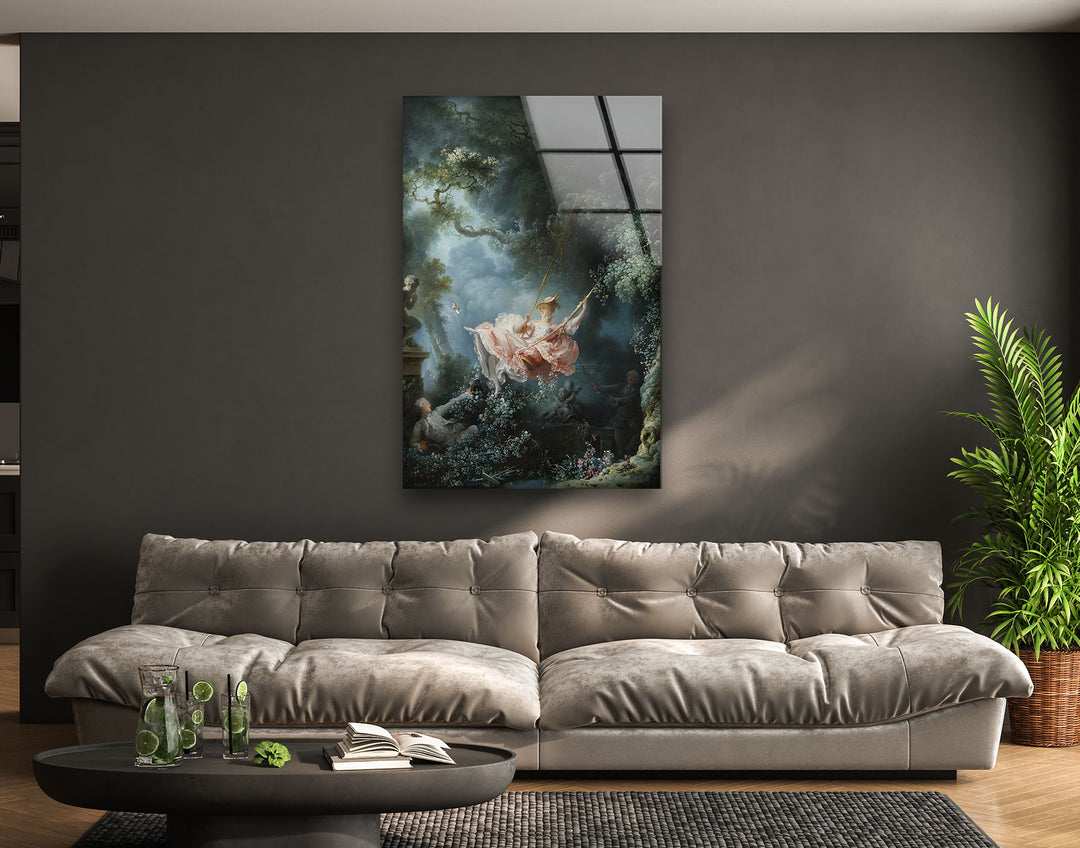 The Swing Jean-Honoré Fragonard Glass Wall Art art glass wall art, glass wall art pictures
