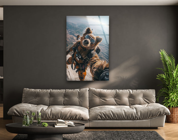 Cool Bear Tempered Glass Wall Art - MyPhotoStation