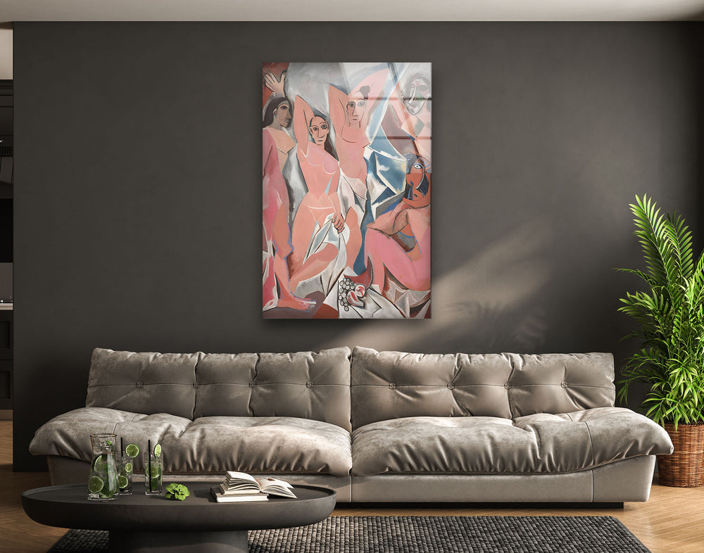 Les Demoiselles d'Avignon Pablo Picasso glass photo prints, glass picture prints
