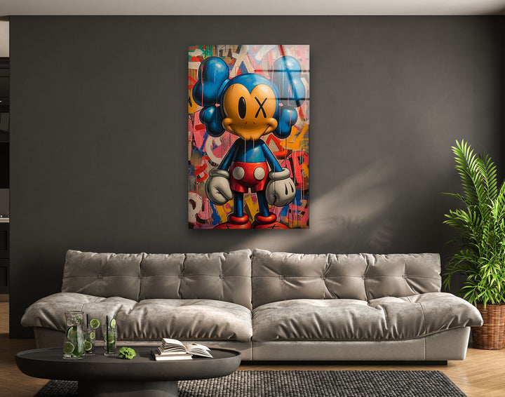 Kaws Boxer Glass Wall Art glass image printing, glass prints from photos