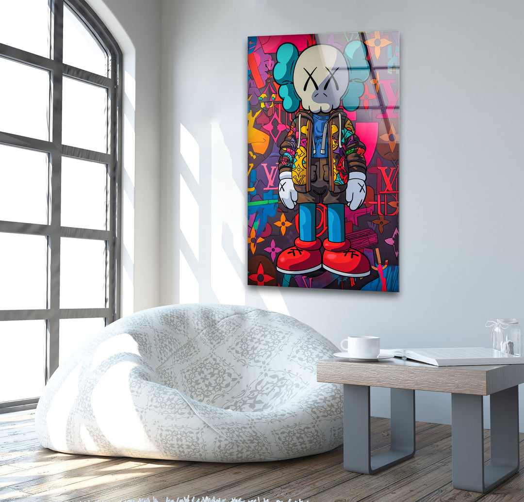 Kaws Colored Glass Wall Art art glass wall art, glass wall art pictures