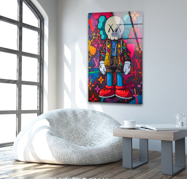 Kaws Colored Glass Wall Art art glass wall art, glass wall art pictures