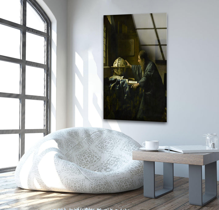 The Astronomer Johannes Vermeer Glass Wall Art print on glass, glass printed photos
