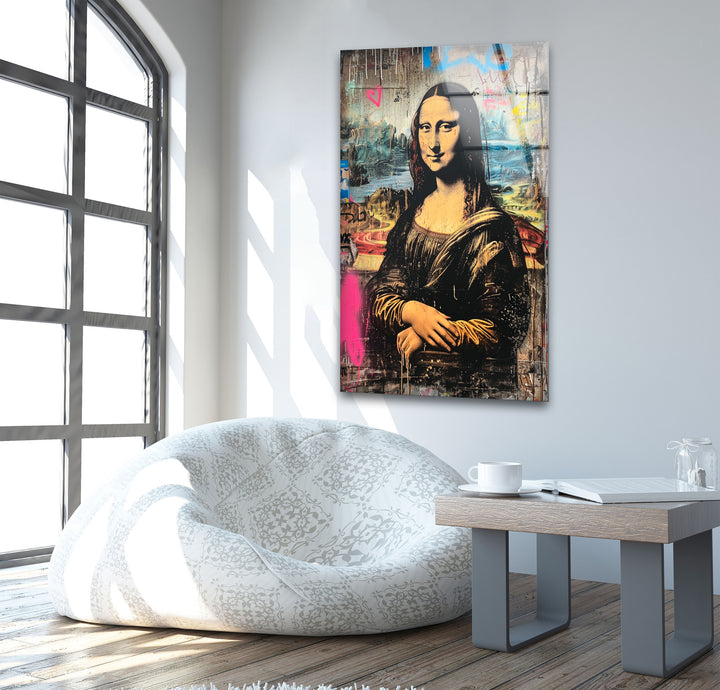 Mona Lisa Pop Art Glass Wall Art custom glass pictures, glass art prints