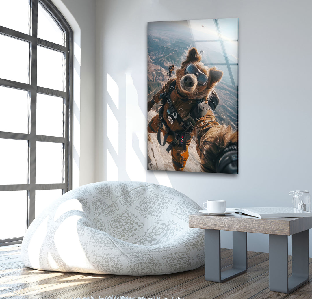 Cool Bear Tempered Glass Wall Art - MyPhotoStation