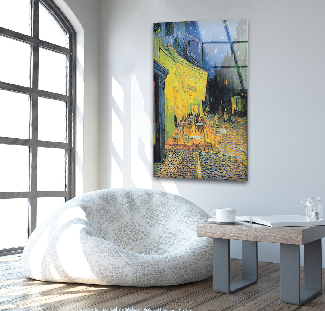 Café Terrace at Night Vincent van Gogh Glass Wall Art large glass photo prints, glass wall photos
