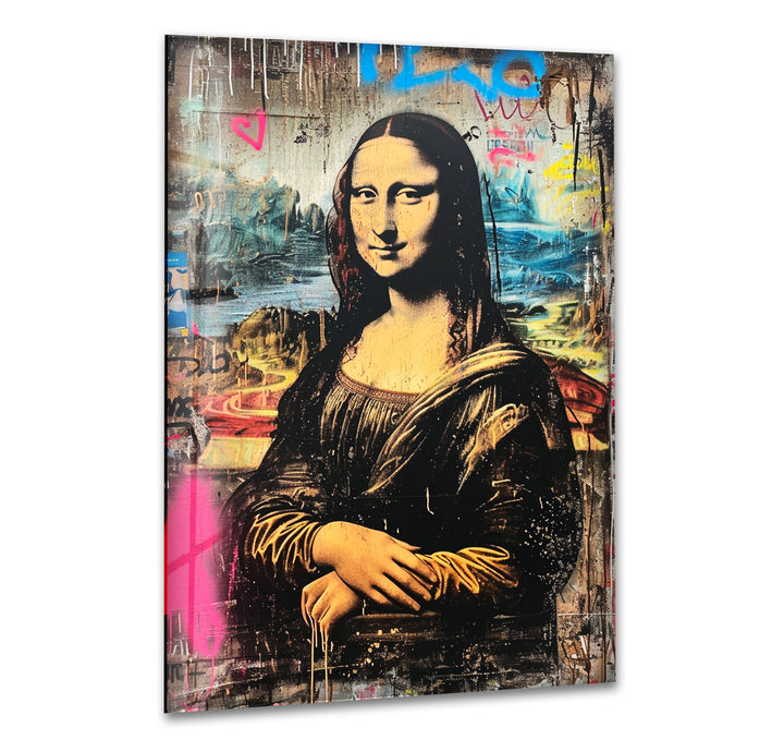 Mona Lisa Pop Art Glass Wall Art glass wall decor, glass wall art decor