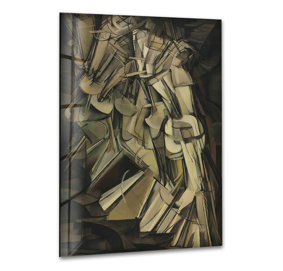 Nude Descending a Staircase No.2 Marcel Duchamp Glass Wall Art glass image printing, glass prints from photos
