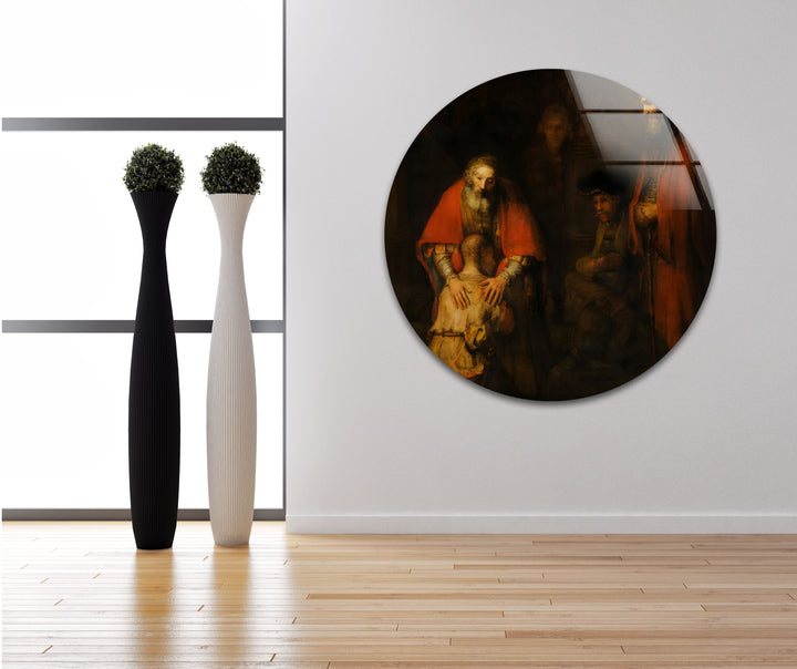 Return of the Prodigal Son Rembrandt Glass Wall Art glass photo prints, glass picture prints
