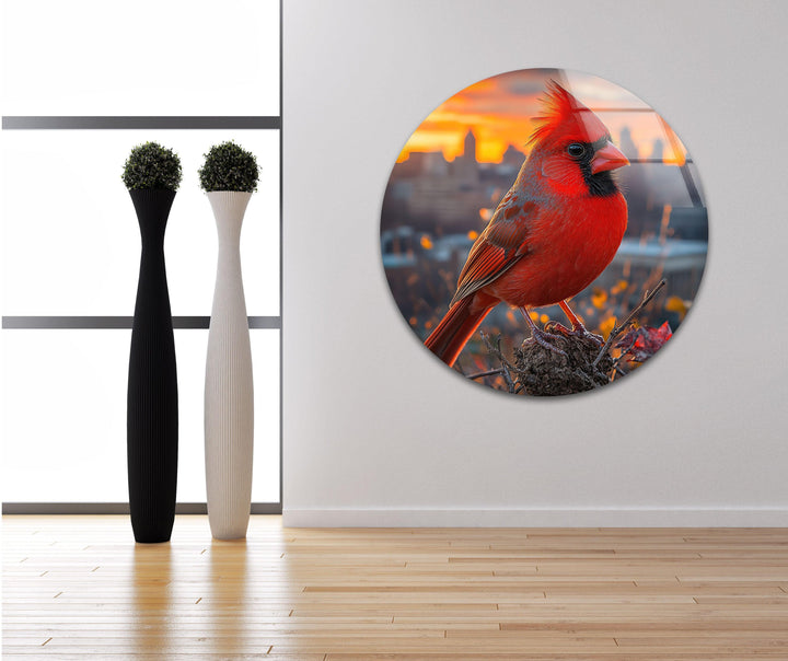 Red Goldfinch Glass Wall Art art glass wall art, glass wall art pictures
