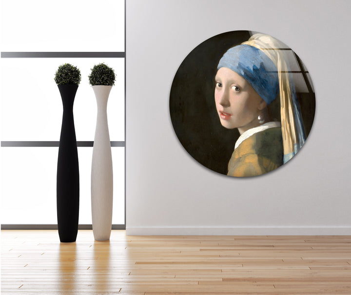 Girl with Pearl Earrings Johannes Vermeer Glass Wall Art art glass wall art, glass wall art pictures
