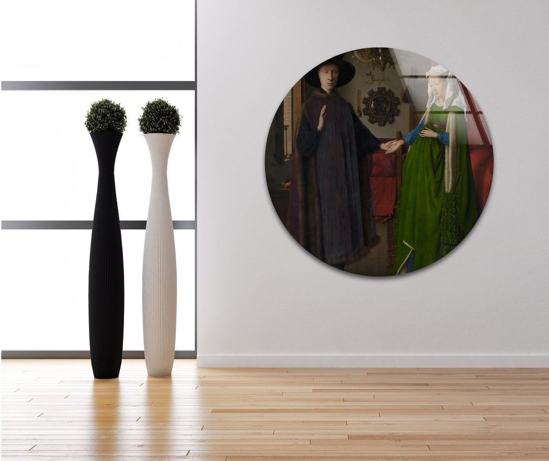 The Arnolfini Portrait Jan van Eyck Glass Wall Art large glass photo prints, glass wall photos
