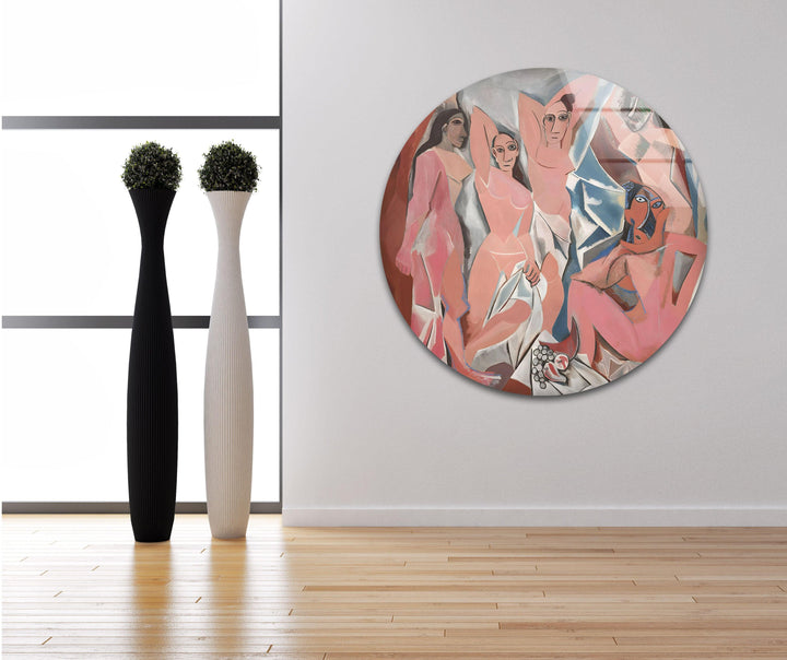 Les Demoiselles d'Avignon Pablo Picasso print on glass, glass printed photos
