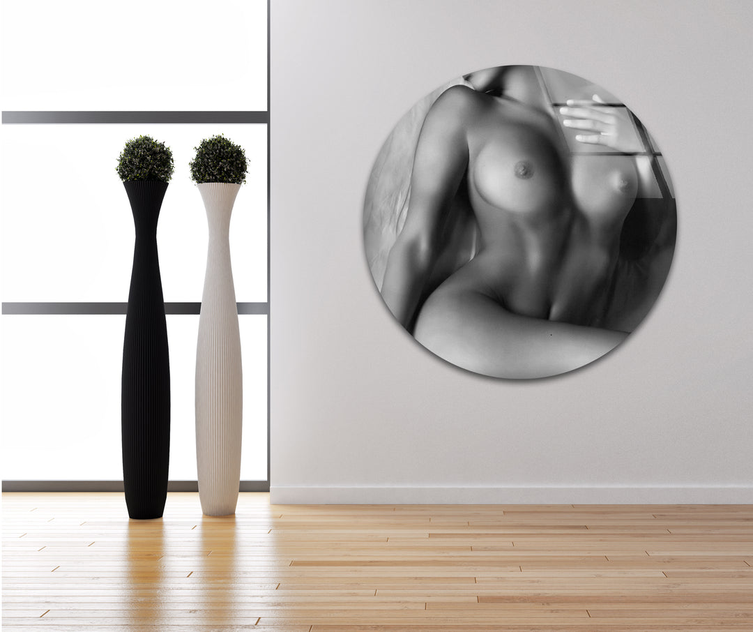 Striking pornographic art and sexy drawings reimagined for glass decor
