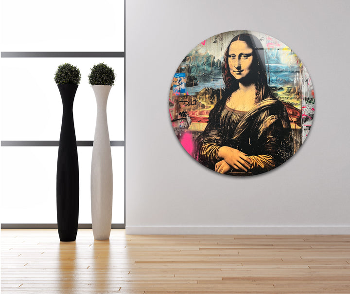 Mona Lisa Pop Art Glass Wall Art photo print on glass, prints on glass wall art