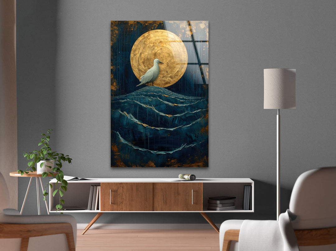 White Bird In The Moonlight Cool Art Prints & Glass Wall Decor