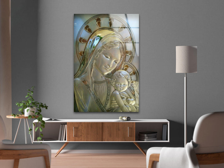 Mom and Child Glass Wall Art glass pictures for Wall, glass prints wall art
