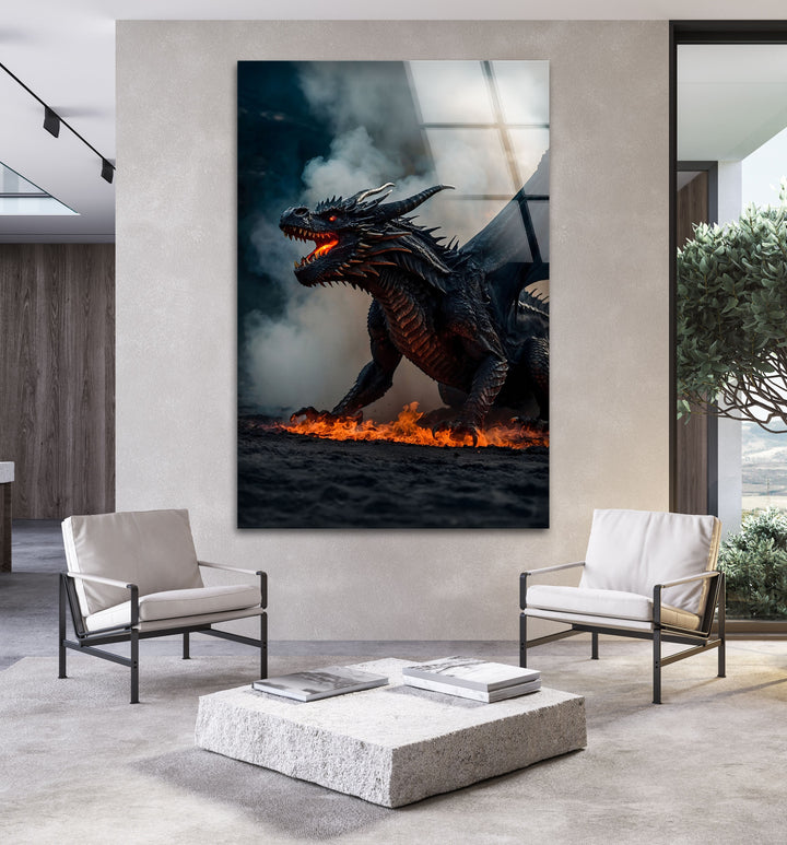 Transform your space with the explosive force of the Inferno Dragon, a fierce creature of flame.
