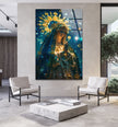 Virgin Mary Blessed Mother Glass Wall Artwork | Custom Glass Photos