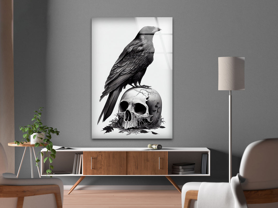 The Crow Modern Glass Art & Cool Wall Art