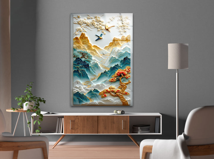 Abstract Painting Glass Wall Art