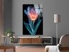 Colorful Xray Flower Tempered Glass Wall Art - MyPhotoStation