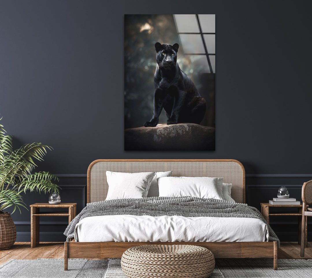 Black Puma Cool Glass Wall Art art glass wall art, glass wall art pictures
