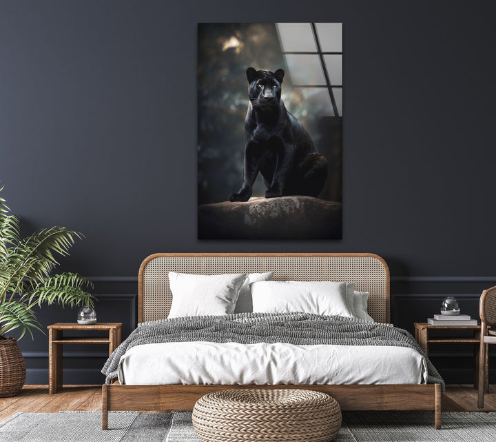 Black Puma Cool Glass Wall Art art glass wall art, glass wall art pictures
