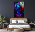 Oil Portrait of Jesus Glass Wall Artwork | Custom Glass Photos