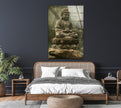 Green Buddha Glass Picture Prints Collection