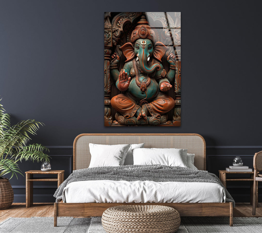 Hindu Buddha Glass Wall Pictures | Artistic Wall Decor