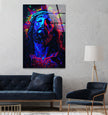 Oil Portrait of Jesus Glass Picture Prints | Modern Wall Art