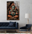 Hindu Buddha Glass Wall Artwork | Custom Glass Photos