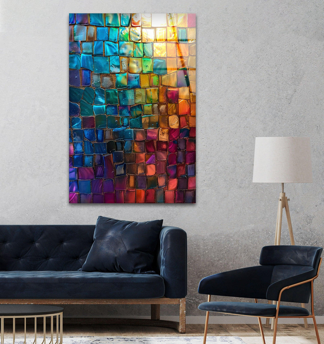 Colorful Mosaic Design Glass Wall Art art glass wall art, glass wall art pictures